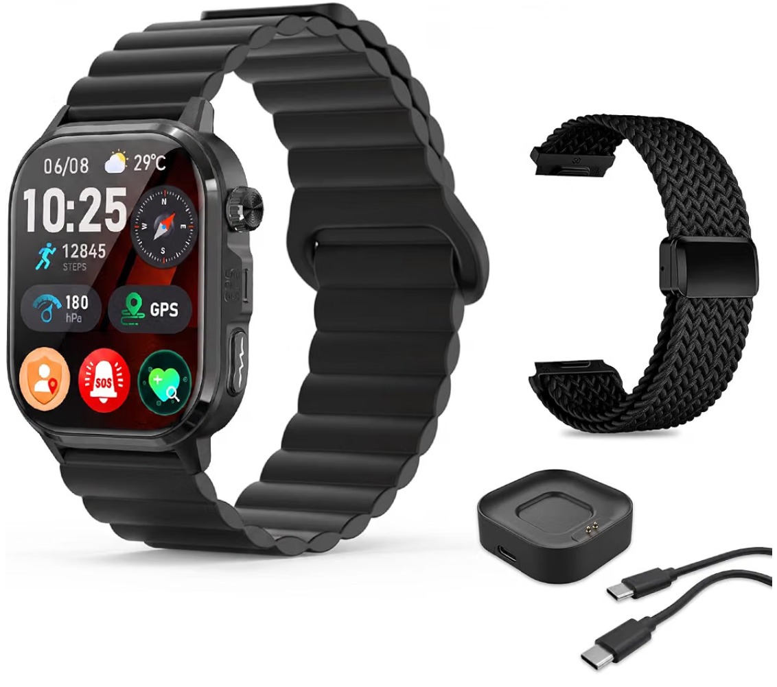 PENERL CARDIGO Smartwatch · 1,95 Zoll AMOLED